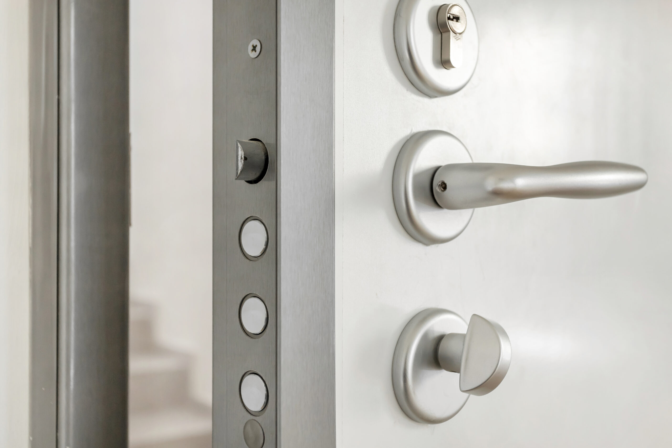 multi point locking system on a security door