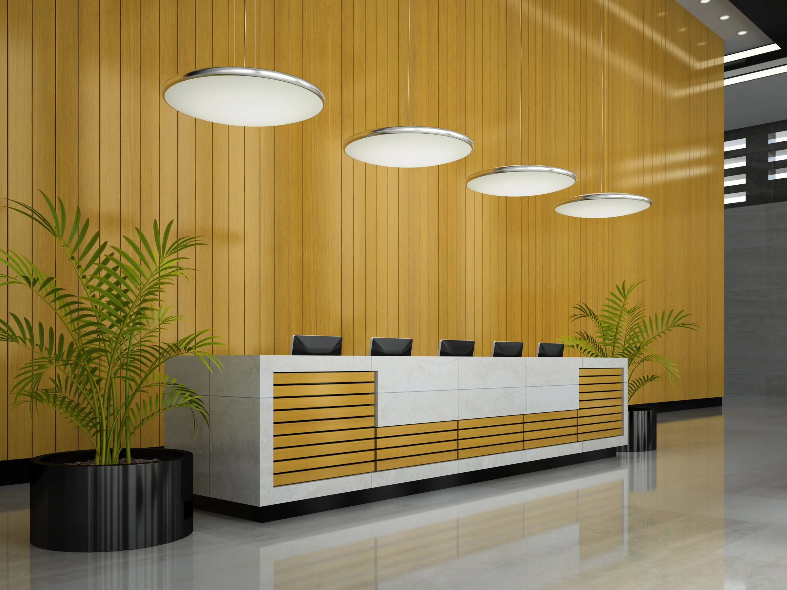 modern lobby area